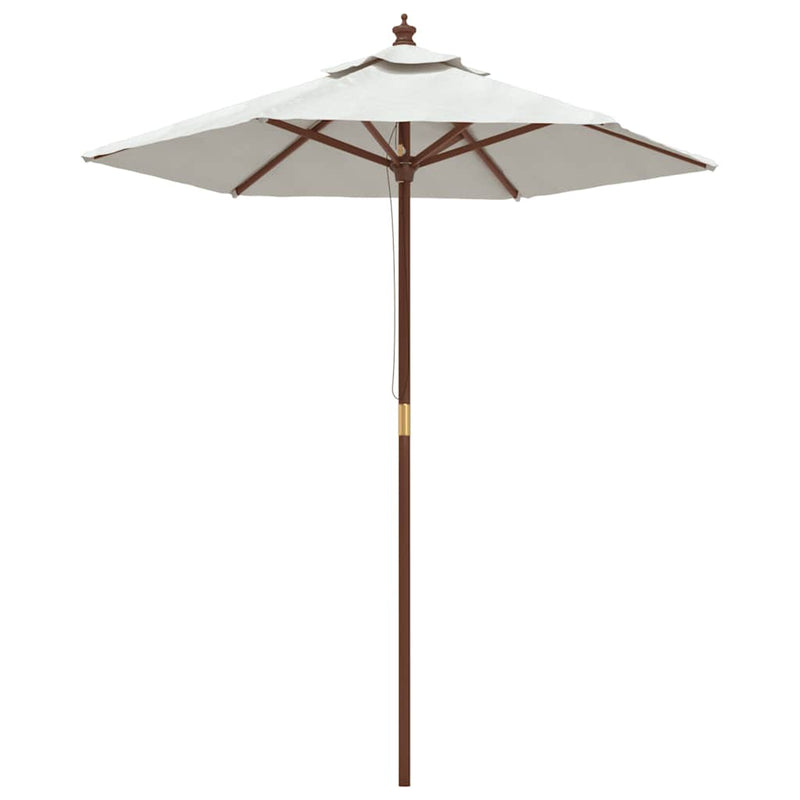 ギャラリービューアに画像をロードする, Vidaxl parasol met houten paal 196x231 cm zandkleurig
