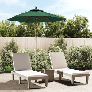 VidaXL Parasol met houten paal 196x231 cm groen
