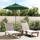 VidaXL Parasol met houten paal 196x231 cm groen