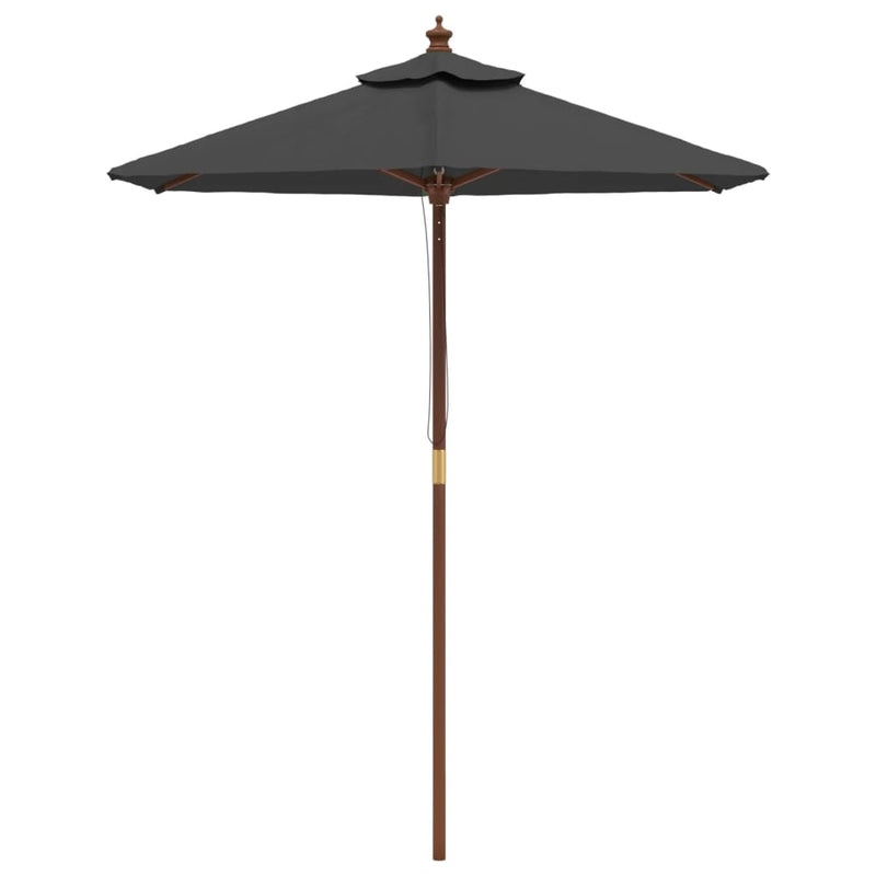 Load image into Gallery viewer, Vidaxl parasol met houten paal 196x231 cm antracietkleurig

