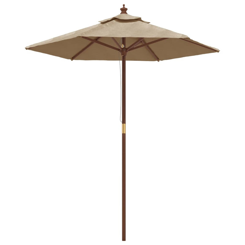 Load image into Gallery viewer, Vidaxl parasol met houten paal 196x231 cm taupe
