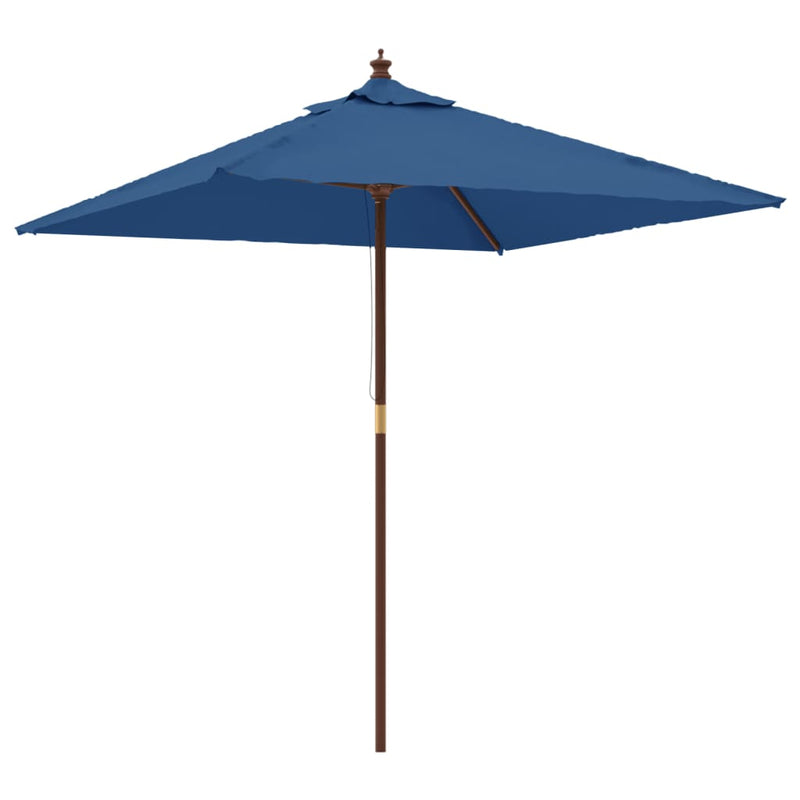 Load image into Gallery viewer, Vidaxl parasol met houten paal 198x198x231 cm azuurblauw
