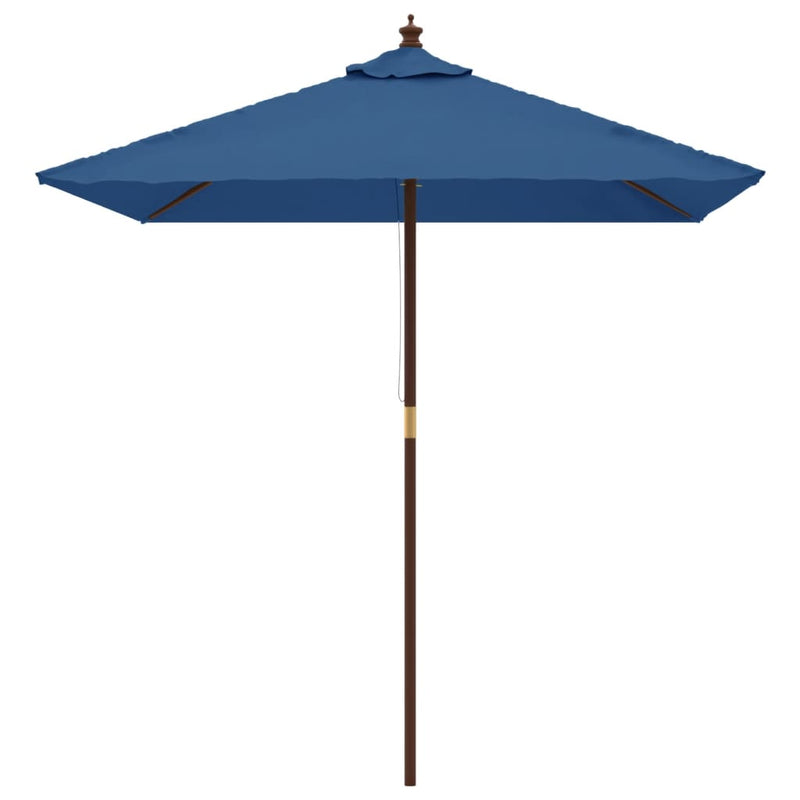 Load image into Gallery viewer, Vidaxl parasol met houten paal 198x198x231 cm azuurblauw
