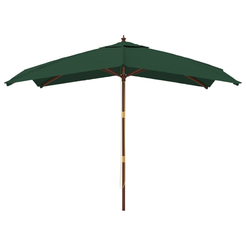 Load image into Gallery viewer, Vidaxl parasol met houten paal 300x300x273 cm groen
