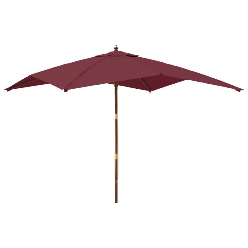 Load image into Gallery viewer, Vidaxl parasol met houten paal 300x300x273 cm bordeauxrood
