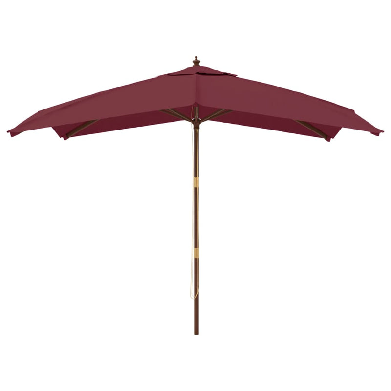 Load image into Gallery viewer, Vidaxl parasol met houten paal 300x300x273 cm bordeauxrood
