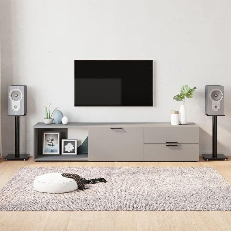 Load image into Gallery viewer, Vidaxl luidsprekerstandaards 2 st 1 pijler gehard glas zwart
