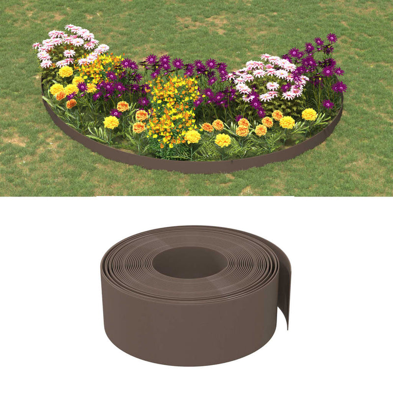 Load image into Gallery viewer, Vidaxl tuinrand 10 m 20 cm polyetheen bruin
