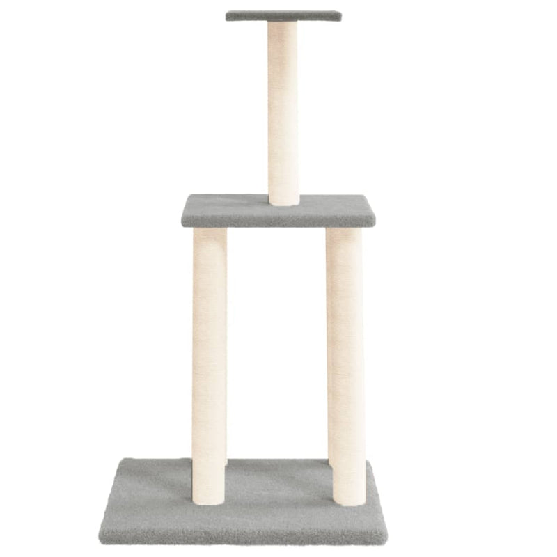 Load image into Gallery viewer, Vidaxl kattenmeubel met sisal krabpalen 85,5 cm lichtgrijs

