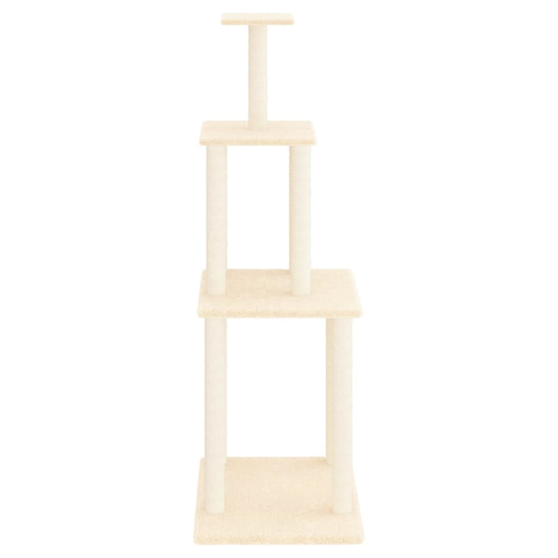 Load image into Gallery viewer, Vidaxl kattenmeubel met sisal krabpalen 149 cm crèmekleurig
