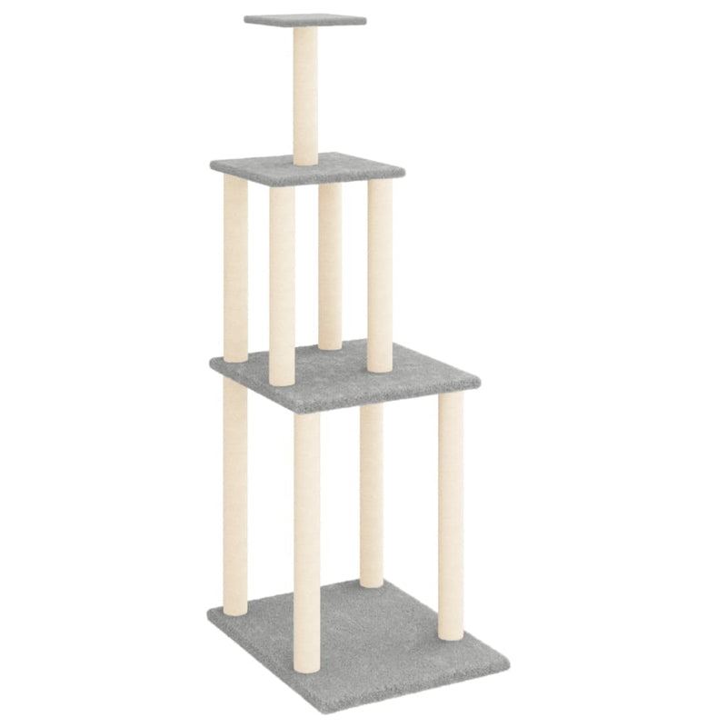 Load image into Gallery viewer, Vidaxl kattenmeubel met sisal krabpalen 149 cm lichtgrijs
