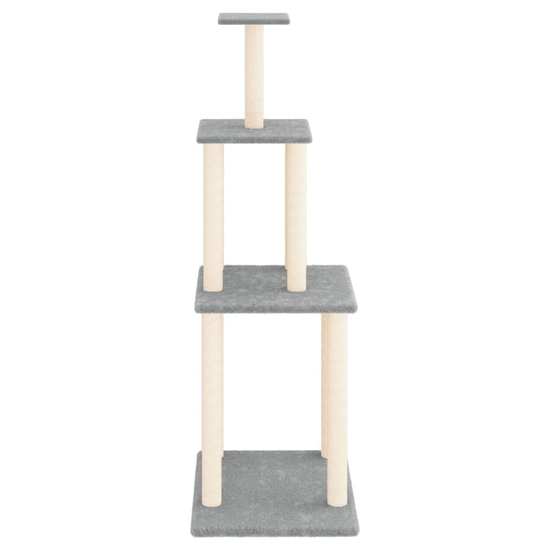 Load image into Gallery viewer, Vidaxl kattenmeubel met sisal krabpalen 149 cm lichtgrijs
