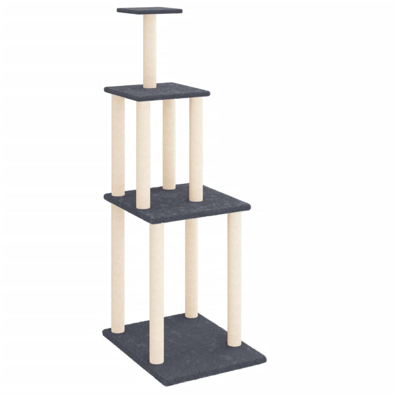 Load image into Gallery viewer, Vidaxl kattenmeubel met sisal krabpalen 149 cm donkergrijs

