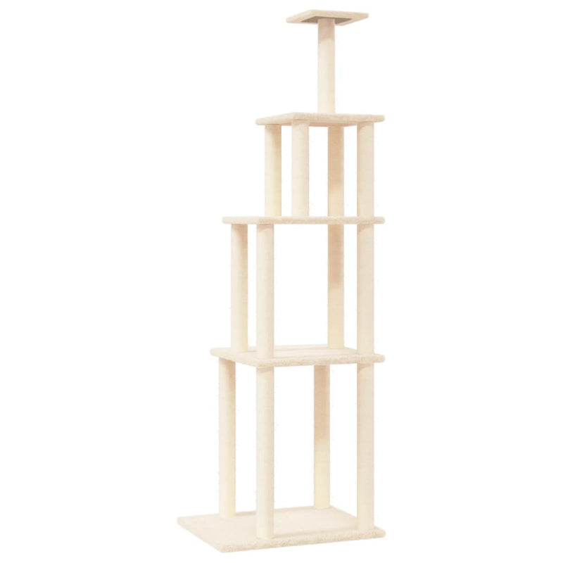 Load image into Gallery viewer, Vidaxl kattenmeubel met sisal krabpalen 183 cm crèmekleurig
