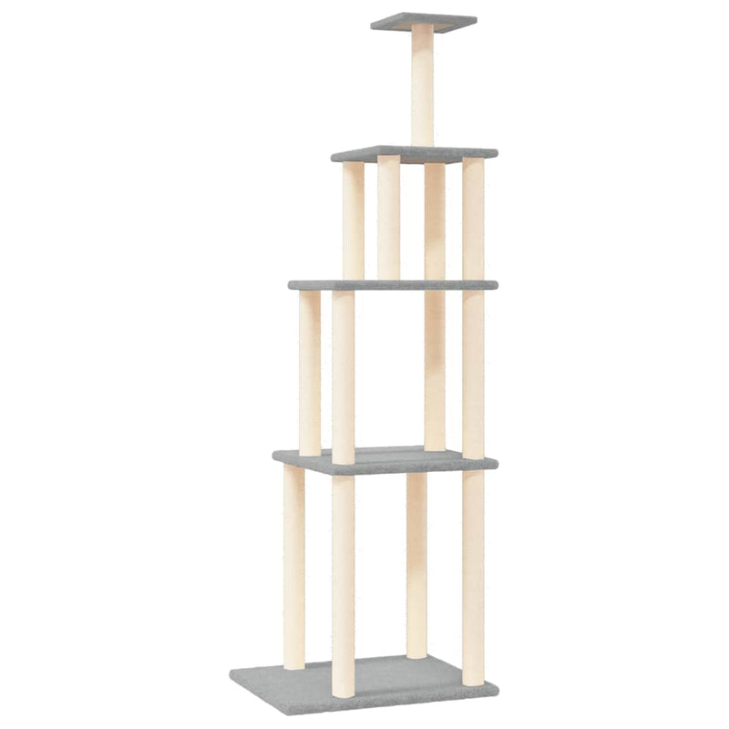 Load image into Gallery viewer, Vidaxl kattenmeubel met sisal krabpalen 183 cm lichtgrijs
