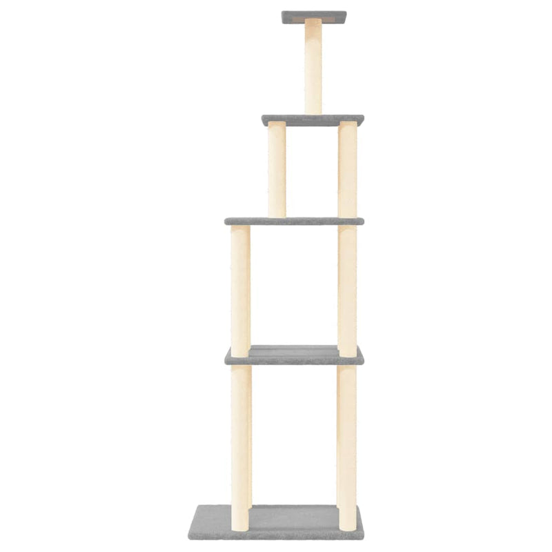 Load image into Gallery viewer, Vidaxl kattenmeubel met sisal krabpalen 183 cm lichtgrijs
