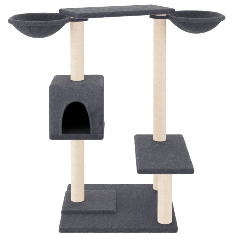 Load image into Gallery viewer, Vidaxl kattenmeubel met krabpalen 82 cm donkergrijs

