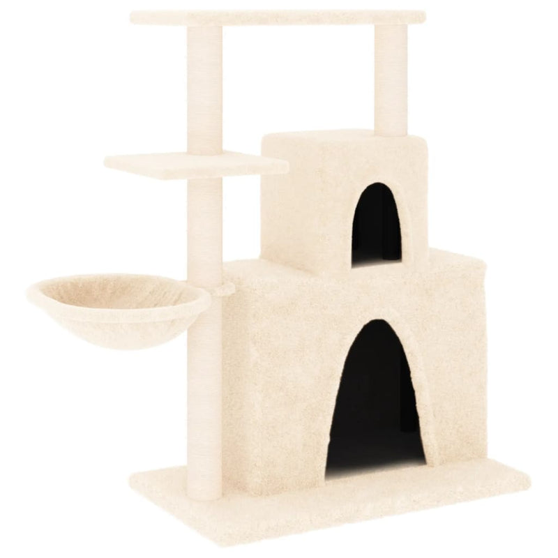 Load image into Gallery viewer, Vidaxl kattenmeubel met sisal krabpalen 83 cm crèmekleurig
