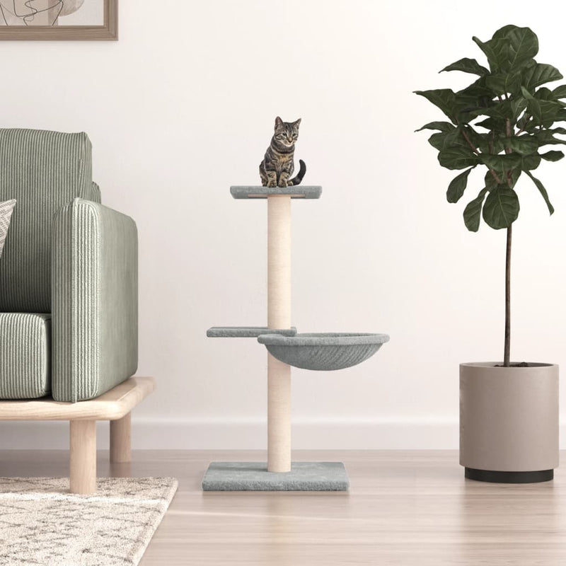 Load image into Gallery viewer, Vidaxl kattenmeubel met sisal krabpalen 72 cm lichtgrijs
