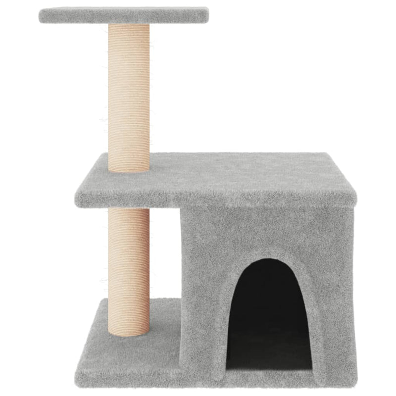 Load image into Gallery viewer, Vidaxl kattenmeubel met sisal krabpalen 48 cm lichtgrijs
