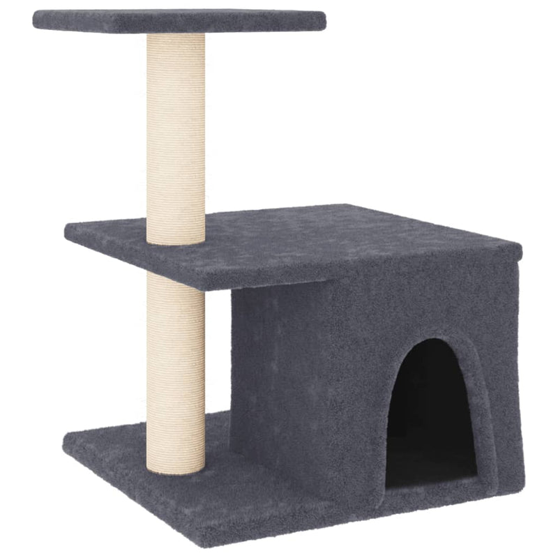 Load image into Gallery viewer, Vidaxl kattenmeubel met sisal krabpalen 48 cm donkergrijs
