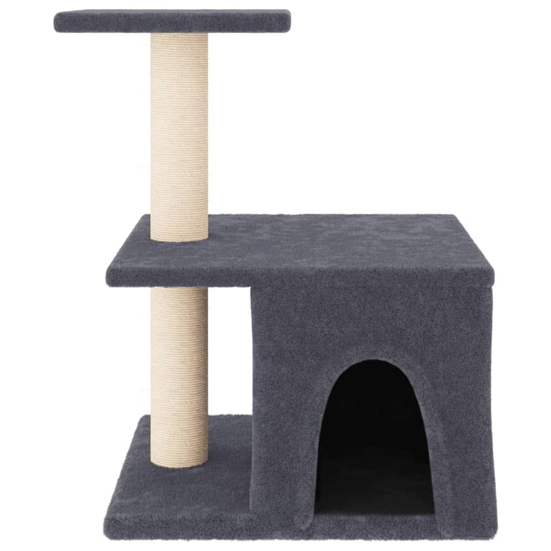 Load image into Gallery viewer, Vidaxl kattenmeubel met sisal krabpalen 48 cm donkergrijs
