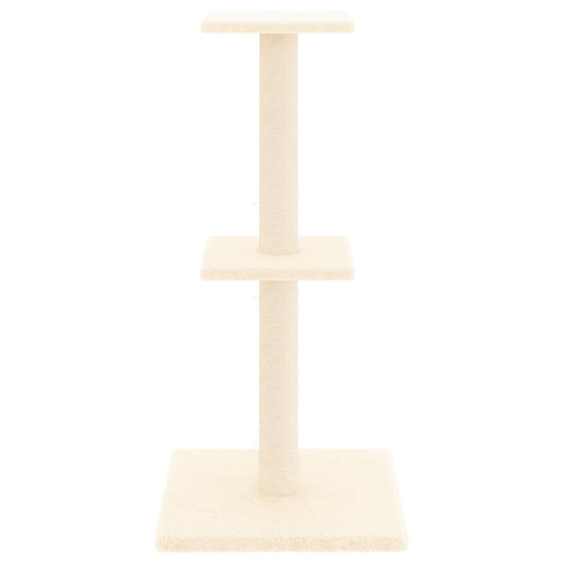 Afbeelding laden in galerijviewer, Vidaxl kattenmeubel met sisal krabpalen 73 cm crèmekleurig
