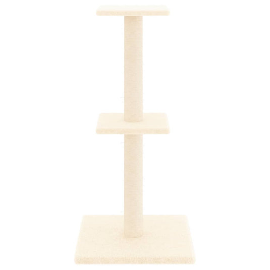 Vidaxl kattenmeubel met sisal krabpalen 73 cm crèmekleurig