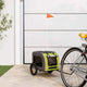 Vidaxl hondenfietstrailer oxford stof en ijzer groen en grijs