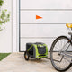 Vidaxl hondenfietstrailer oxford stof en ijzer groen en grijs