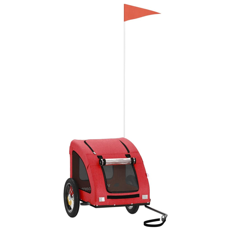 Load image into Gallery viewer, Vidaxl hondenfietstrailer oxford stof en ijzer rood
