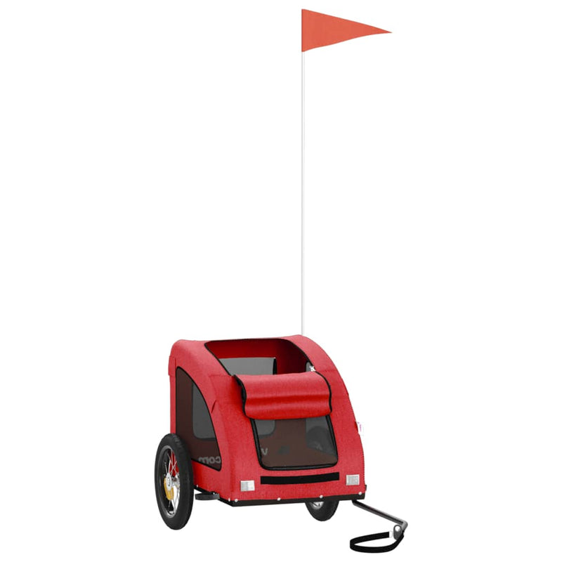 Load image into Gallery viewer, Vidaxl hondenfietstrailer oxford stof en ijzer rood
