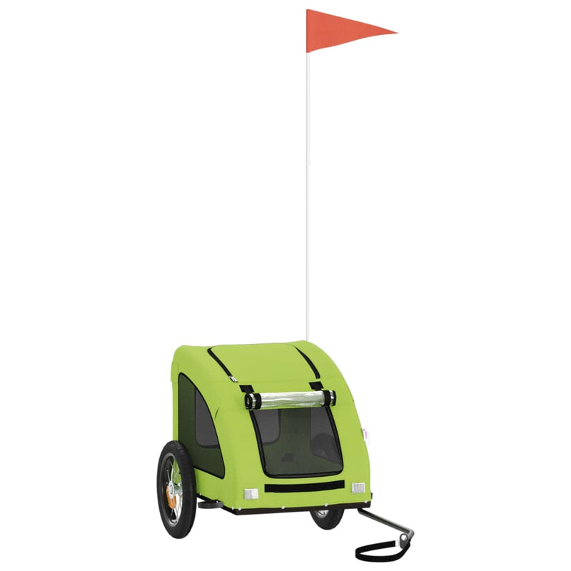 Load image into Gallery viewer, Vidaxl hondenfietstrailer oxford stof en ijzer groen
