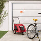 Vidaxl hondenfietstrailer oxford stof en ijzer rood