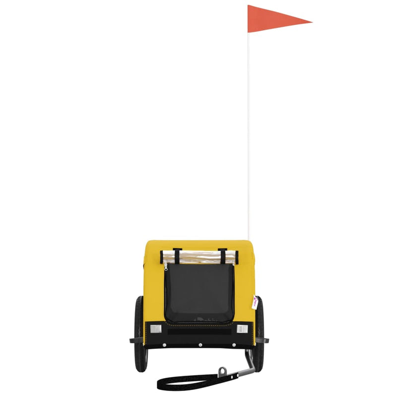 Load image into Gallery viewer, Vidaxl hondenfietstrailer oxford stof en ijzer geel en zwart
