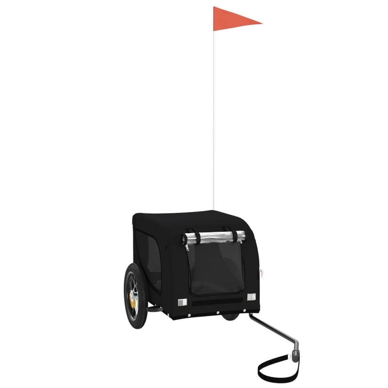Load image into Gallery viewer, Vidaxl hondenfietstrailer oxford stof en ijzer zwart
