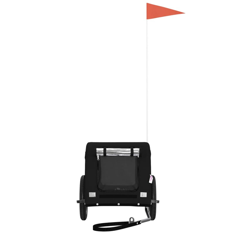 Load image into Gallery viewer, Vidaxl hondenfietstrailer oxford stof en ijzer zwart
