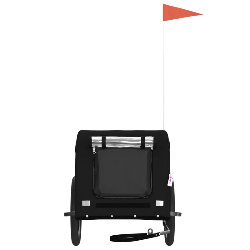 Load image into Gallery viewer, Vidaxl hondenfietstrailer oxford stof en ijzer zwart
