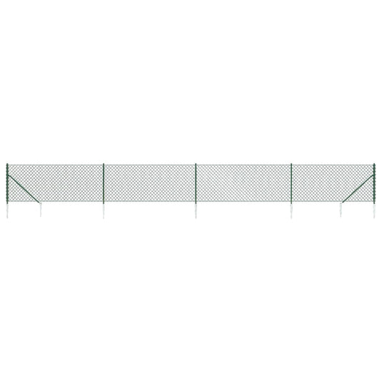 Vidaxl gaashek met grondankers 1,1x10 m groen