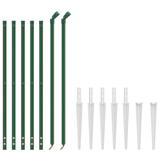 Vidaxl gaashek met grondankers 1,1x10 m groen