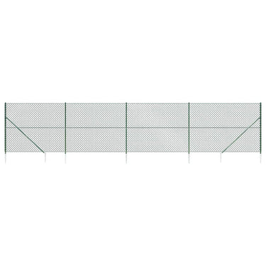 Vidaxl gaashek met grondankers 2,2x10 m groen