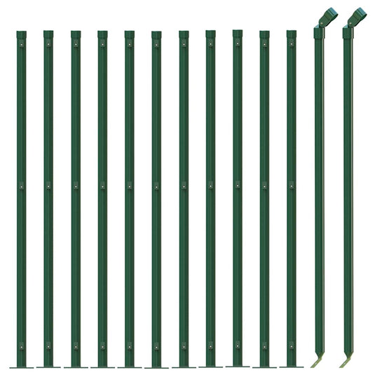 Vidaxl gaashek met flens 1,1x25 m groen