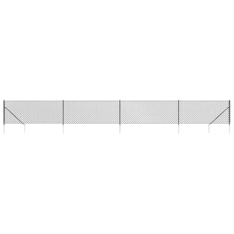 Load image into Gallery viewer, Vidaxl gaashek met grondankers 1,1x10 m antracietkleurig
