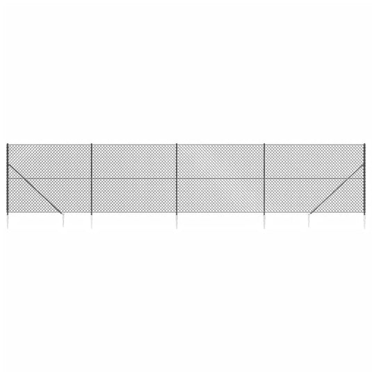 VidaXL Gaashek met grondankers 2,2x10 m antracietkleurig