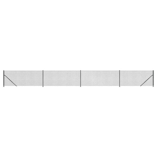 Vidaxl gaashek met flens 1,1x10 m antracietkleurig