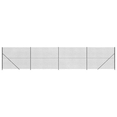 Vidaxl gaashek met flens 1,4x10 m antracietkleurig