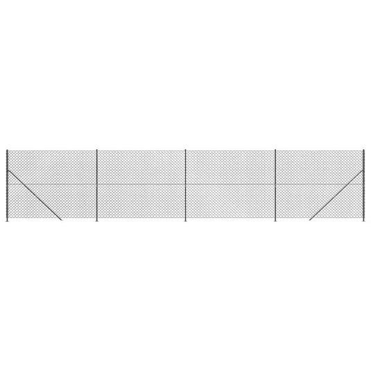 Vidaxl gaashek met flens 1,6x10 m antracietkleurig