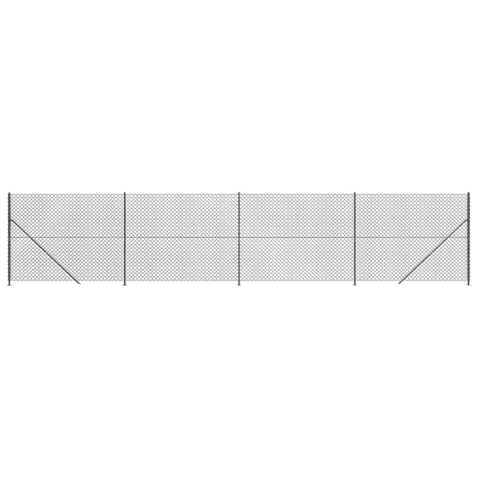 Vidaxl gaashek met flens 2,2x10 m antracietkleurig