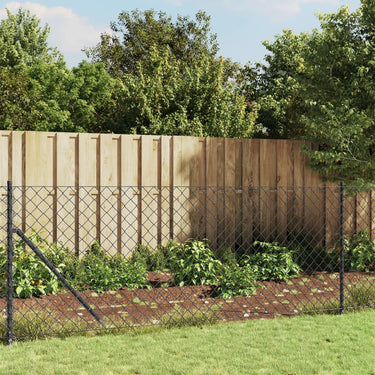 Vidaxl gaashek met flens 0,8x25 m antracietkleurig