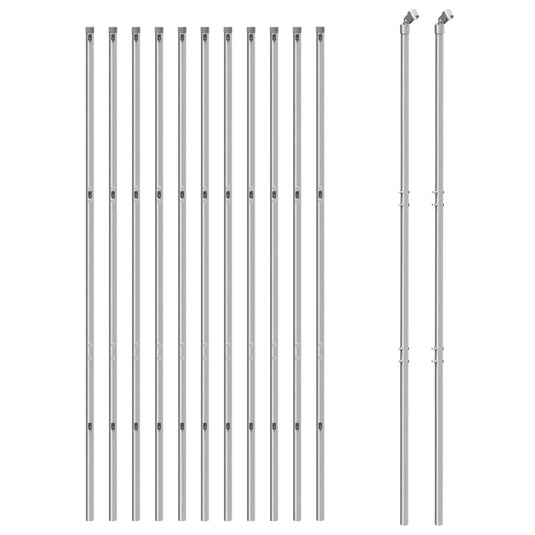 VidaXL Gaashek 1,8x25 m zilverkleurig